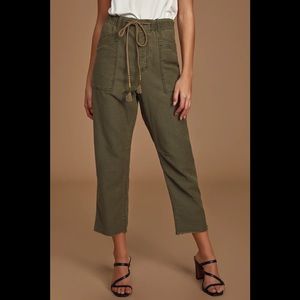 Free People Women's Drawn Up Boyfriend Pants Green